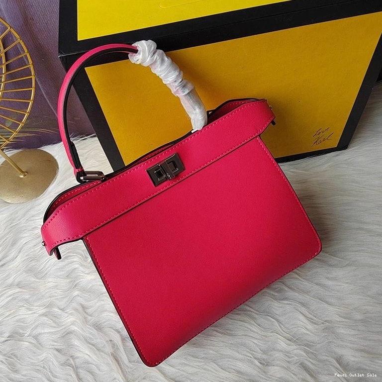 Affordable Rose Leather In ISeeU Bag Peekaboo Fendi Petite Nappa 0715